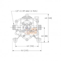 DIP4111035; SHURFLO; Pompe à membrane 12V 26,5 l/m; pièce detachée