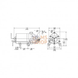 DIP8000541236; SHURFLO; Pompe diaphragme 12V 3,4 l/min; pièce detachée