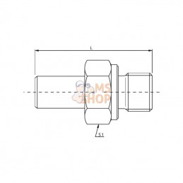 AAG333342; NON ORIGINAL; Raccord 33 - 1"1/4 BSP; pièce detachée
