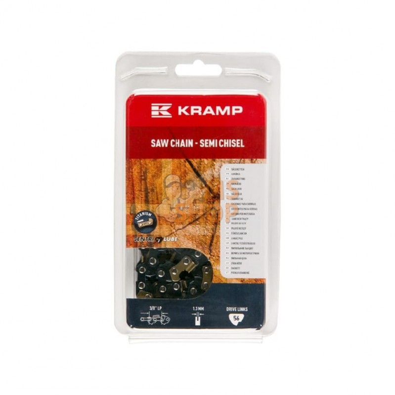 38LP13SB56KR; KRAMP; Chaîne de tronçonneuse 3/8" 1,3mm 56 DL demi-ciseau Kramp; pièce detachée