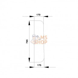7700669200; CLAAS; Vitre latérale; pièce detachée