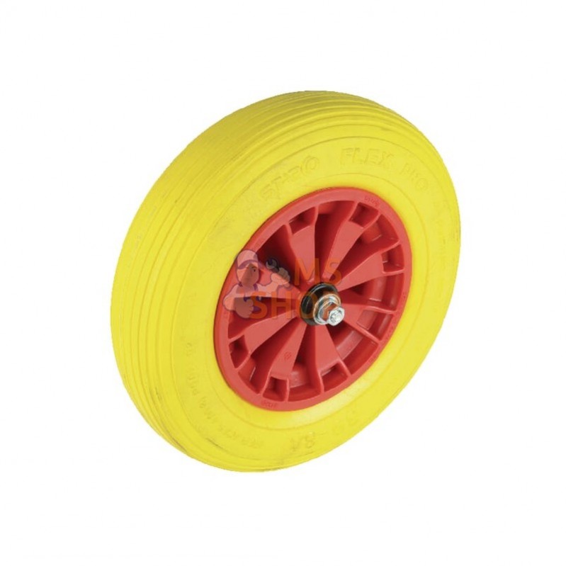 FR14008127100Y; STARCO; Roue complète jaune 4.00x8; pièce detachée