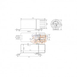 MB115020; KRAMP; Porte-documents rond, grand; pièce detachée
