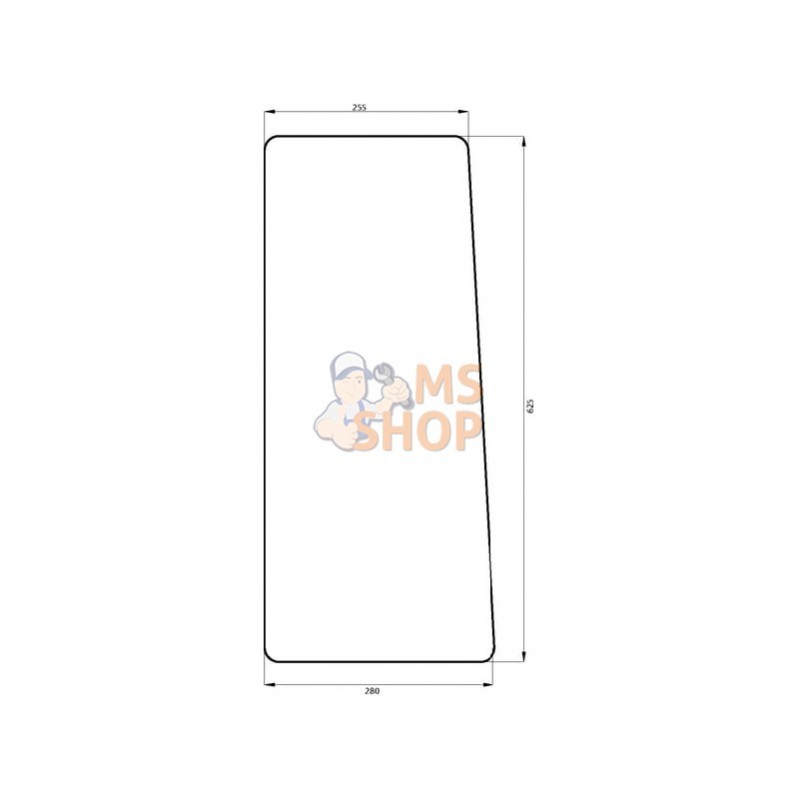 00097697020N; KRAMP; Pare-brise avant inf.; pièce detachée