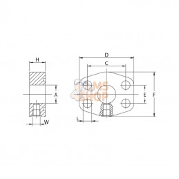 D108G18; OLEO TECNICA; Point de mesure bride SAE; pièce detachée