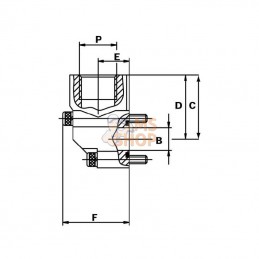 1GQ06ST; OMT; Bride d'équerre acier 3/8"; pièce detachée