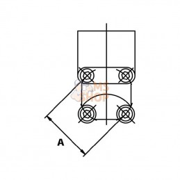 1GQ06ST; OMT; Bride d'équerre acier 3/8"; pièce detachée