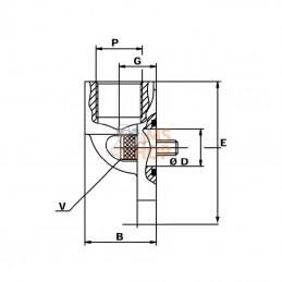 2G08; OMT; Bride d'equerre 1/2; pièce detachée