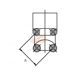 2GB08ST; OMT; Bride d'équerre acier 1/2"; pièce detachée