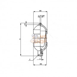 AMP10580; SAIP; Accumulateur 0,5-l-330/p0=80; pièce detachée