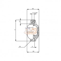 LAV050; SAIP; Accumulateur 0,5L - 210 bar; pièce detachée