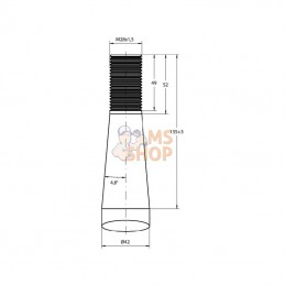 FT5S; SHW; Dent de chargeur L-1400, Ø 42, M28 x 1,5; pièce detachée