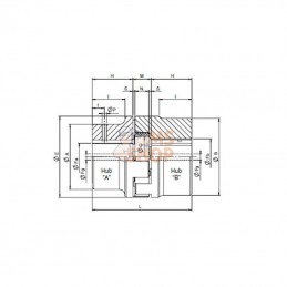 GRM2838AF25; SIT; Moyeu acier 28 A Ø25H7 clavette 8; pièce detachée