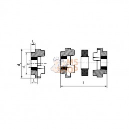 HRCB70HTL; SIT; Moyeu GG HRC 70, TL 1008 H; pièce detachée