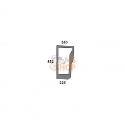 47125737; KRAMP; Vitre avant inférieure; pièce detachée