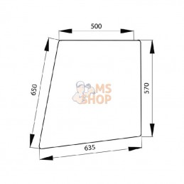 258514210250N; KRAMP; Vitre de porte sup.; pièce detachée