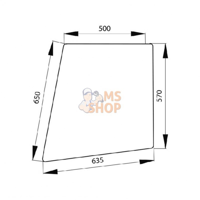 258514210250N; KRAMP; Vitre de porte sup.; pièce detachée
