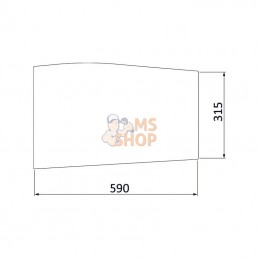 3902150M1; KRAMP; Pare-brise, part. inférieure; pièce detachée