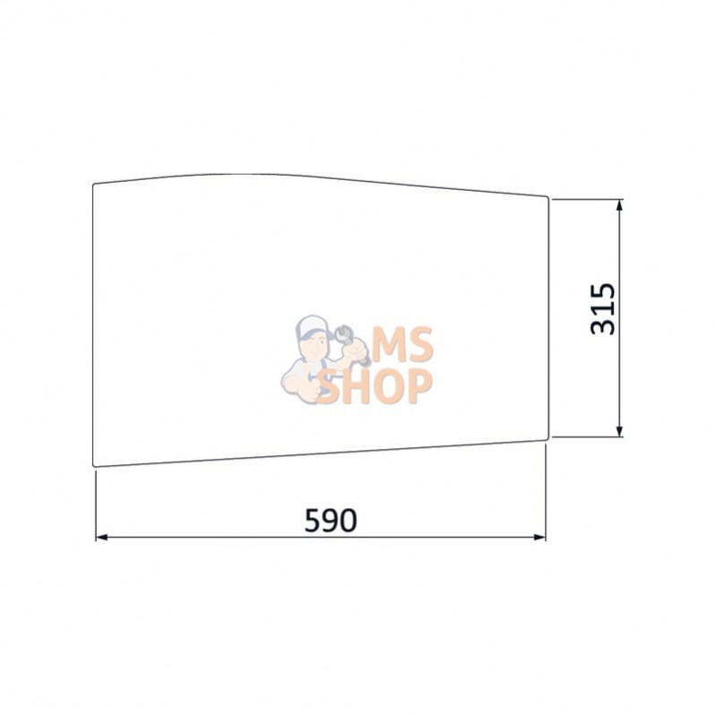 3902150M1; KRAMP; Pare-brise, part. inférieure; pièce detachée