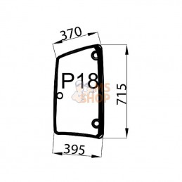 01214360N; KRAMP; Vitre latérale; pièce detachée