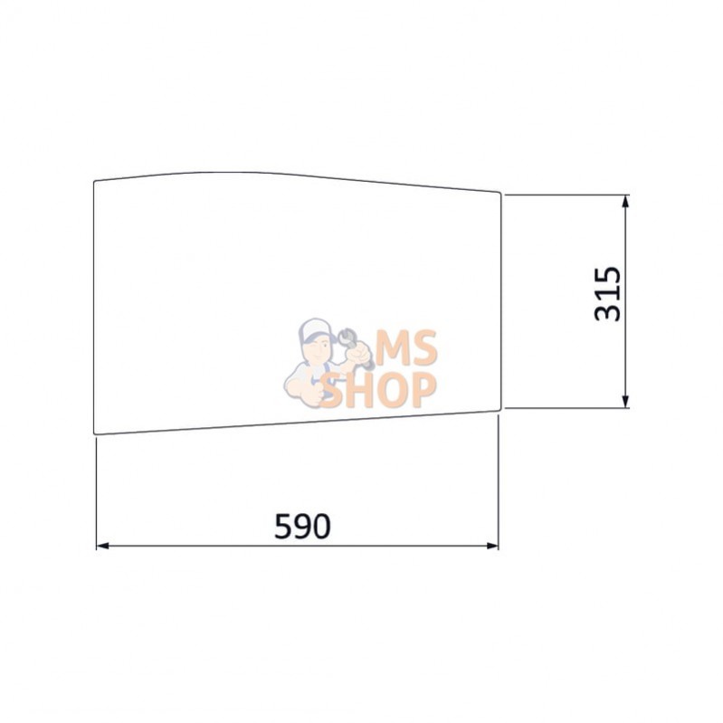 3902149M1; KRAMP; Pare-brise, part. inférieure; pièce detachée