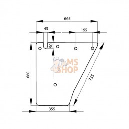 205810030111N; KRAMP; Vitre de porte inf.; pièce detachée
