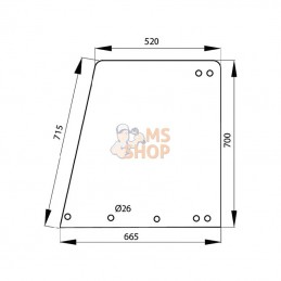 205810030101N; KRAMP; Vitre de porte sup.; pièce detachée