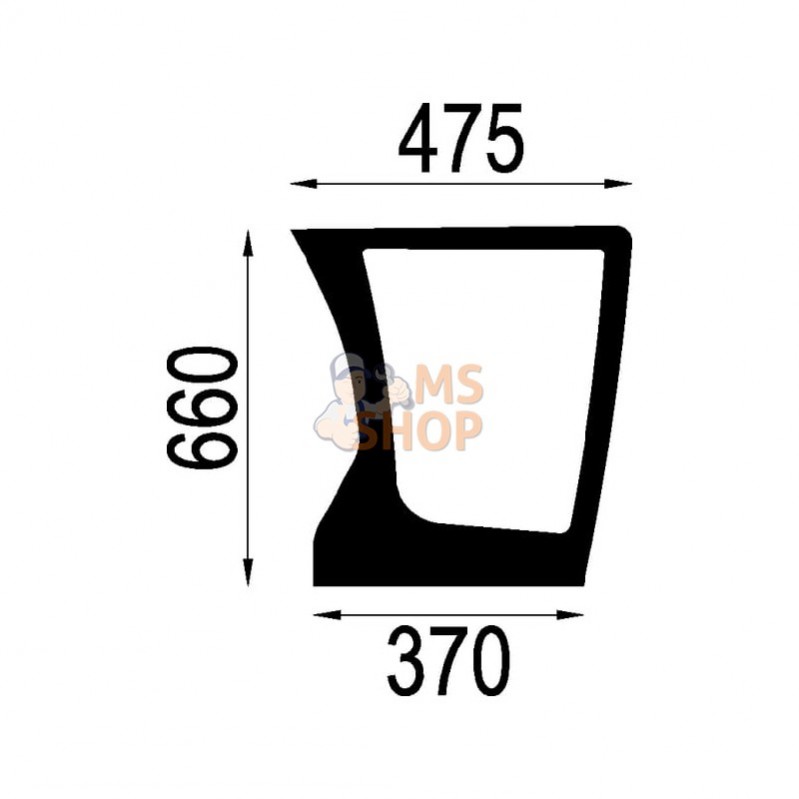 4429882N; KRAMP; Pare-brise avant inf.; pièce detachée