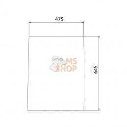 0011063961; KRAMP; Pare-brise bas; pièce detachée