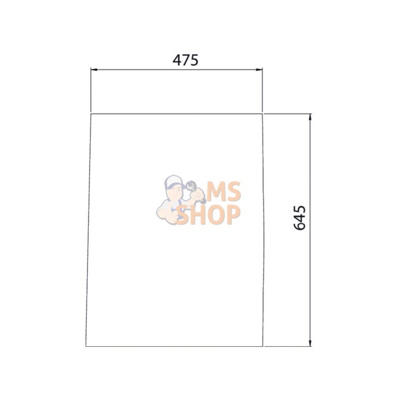 0011063961; KRAMP; Pare-brise bas; pièce detachée