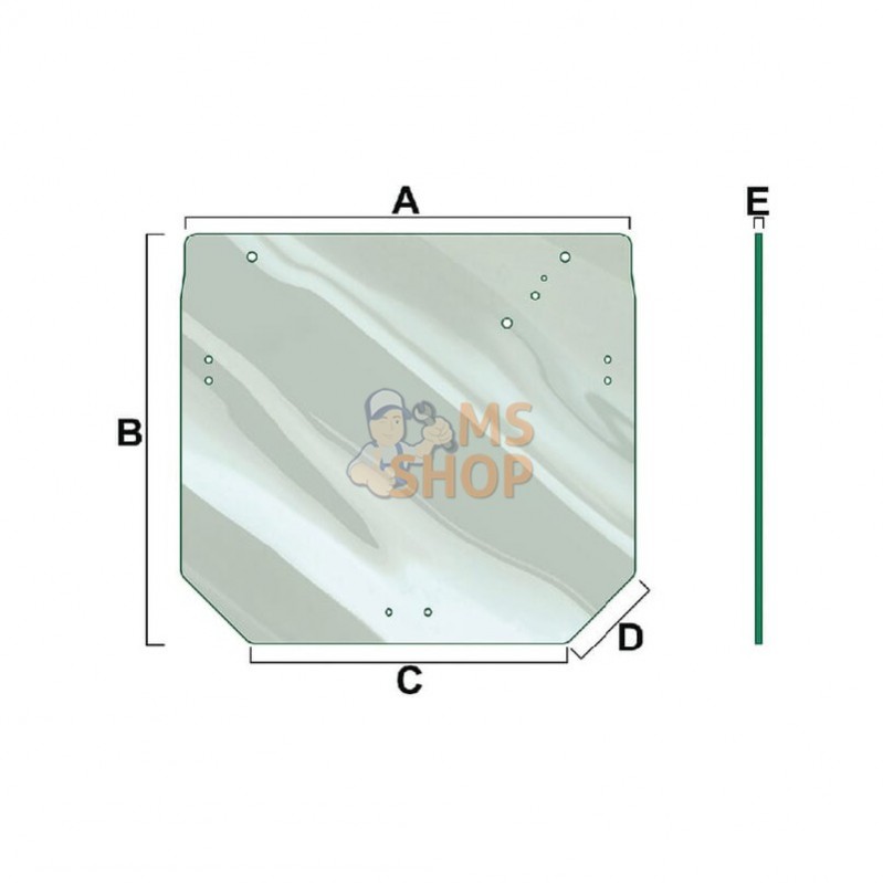 520499N; KRAMP; Vitre de cabine; pièce detachée
