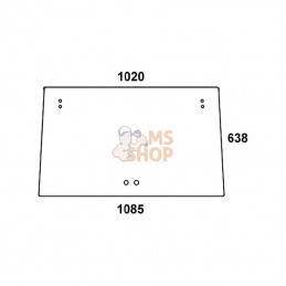 134471021N; KRAMP; Vitre avant supérieure; pièce detachée