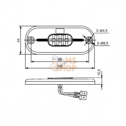 2TM357009011; HELLA VALUEFIT; Feu de gabarit LED rouge; pièce detachée