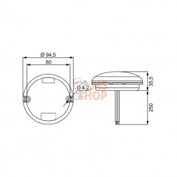 2SB357028011; HELLA VALUEFIT; Feu arrière à LED, feu de stop; pièce detachée