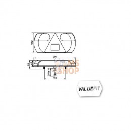2VP357016111; HELLA VALUEFIT; Feu arrière LED ValueFit 24 VGauche; pièce detachée