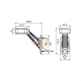 2XS357007021; HELLA VALUEFIT; Feu de gabarit à LED droit; pièce detachée