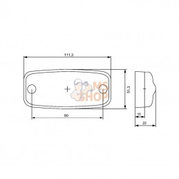 2PS357008001; HELLA VALUEFIT; Feu de gabarit LED orange; pièce detachée