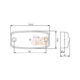 2PS357008001; HELLA VALUEFIT; Feu de gabarit LED orange; pièce detachée