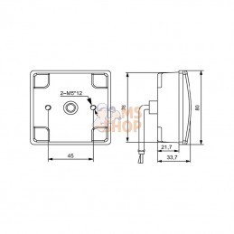 2NE357029041; HELLA VALUEFIT; Feu anti-brouillard arrière LED 80x80mm 12V; pièce detachée