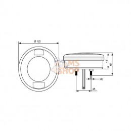 2NE357027031; HELLA VALUEFIT; Feu anti-brouillard arrière LED Ø122mm; pièce detachée