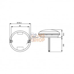 2NE357028031; HELLA VALUEFIT; Feu anti-brouillard arrière LED Ø95mm; pièce detachée