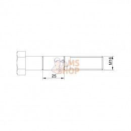 990116; EVERS; Boulon de cisaillement M16x90 8.8; pièce detachée