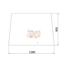 3777602M2; KRAMP; Pare-brise, part.supérieure; pièce detachée