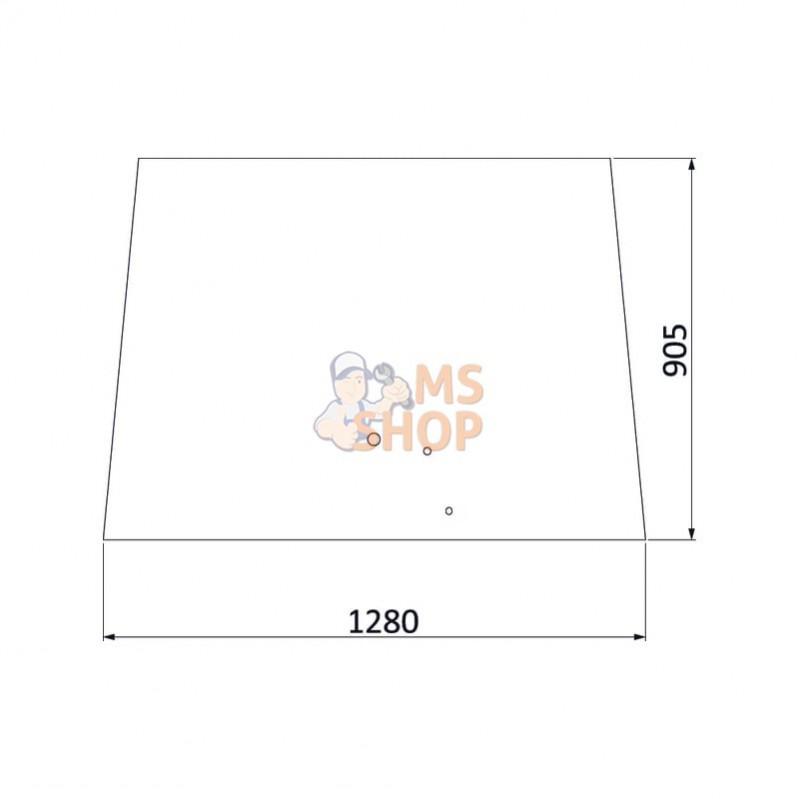 3777602M2; KRAMP; Pare-brise, part.supérieure; pièce detachée