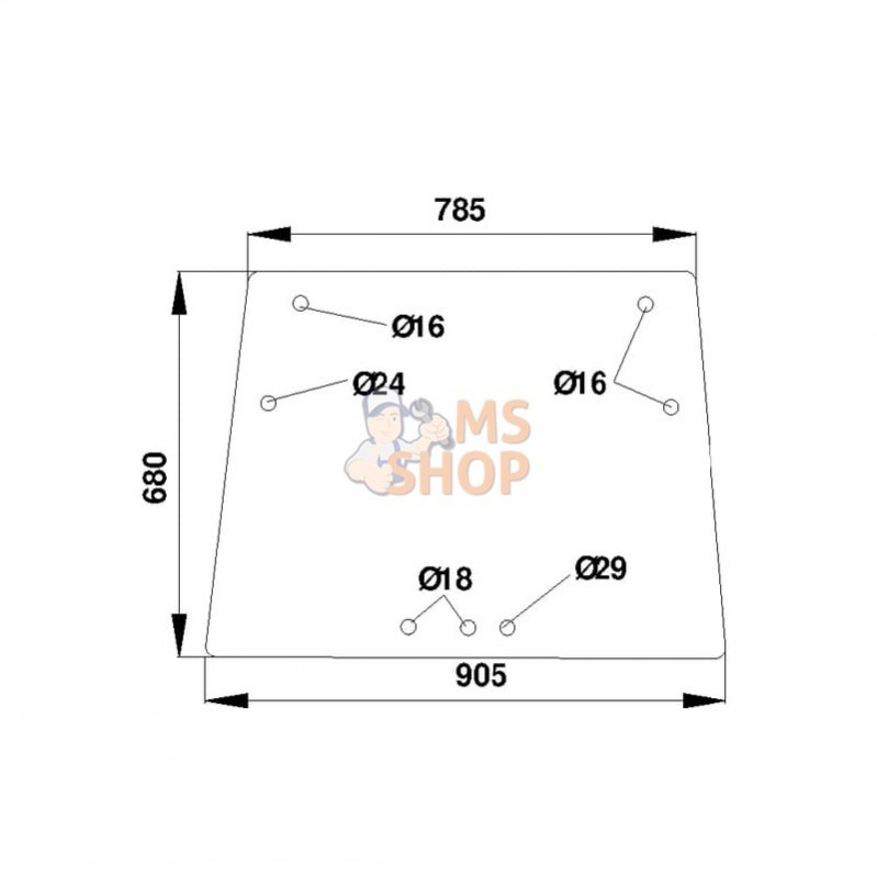 205810040401N; KRAMP; Pare-brise; pièce detachée