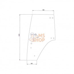 117810030020; KRAMP; Glace de portière; pièce detachée