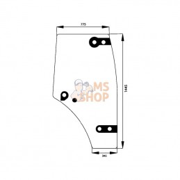 6005029097; KRAMP; Vitre de porte; pièce detachée
