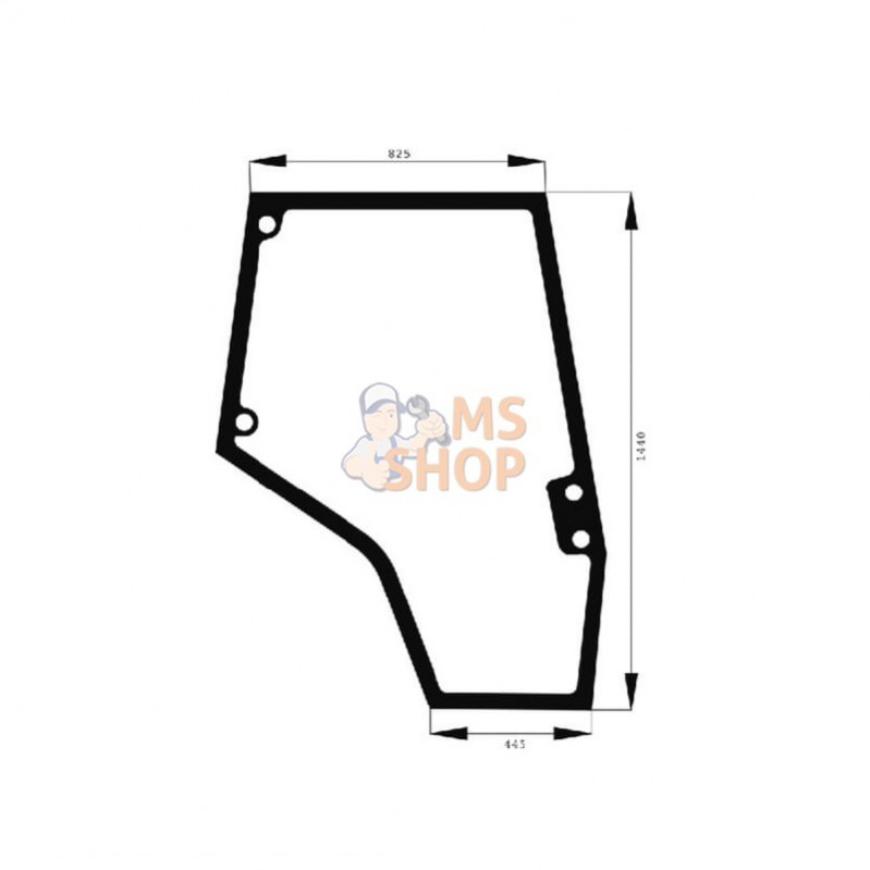 4272771M1N; KRAMP; Vitre de porte; pièce detachée 4272771M1N; KRAMP; Vitre de porte; pièce detachée
