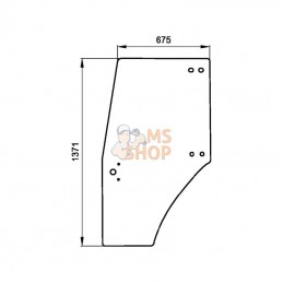 00097700050N; KRAMP; Vitre de porte SLH; pièce detachée