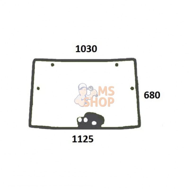 00150354010N; KRAMP; Pare-brise, partie haute; pièce detachée
